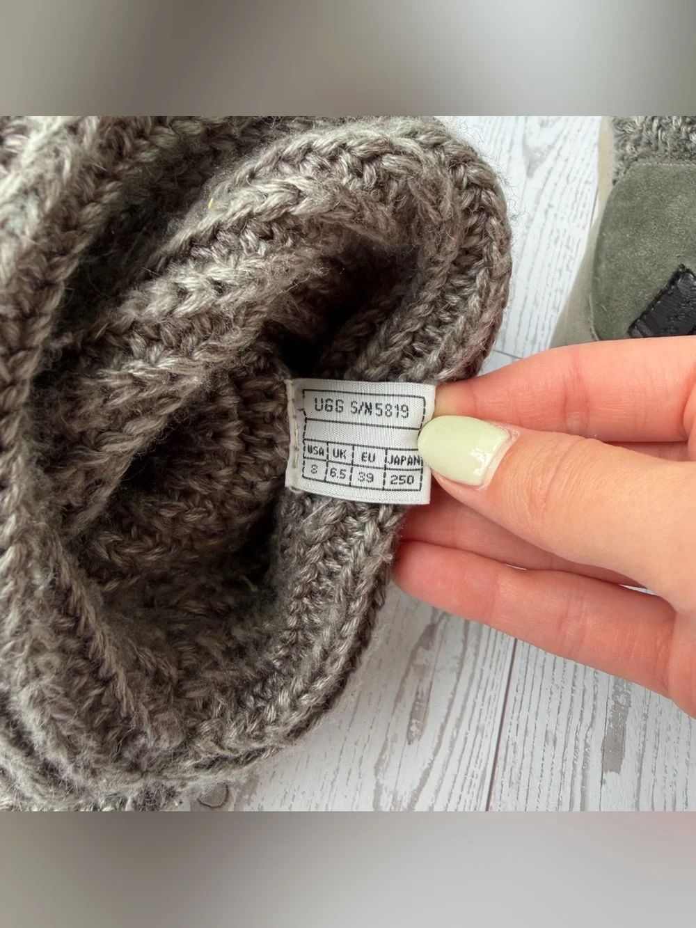 UGG Australia, Ugg, Lattice Cardy Knit Boots, Gray‎ Boots | Women’s 8